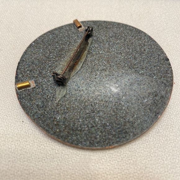 Vintage Abstract Enamel And Metal Brooch Or Pin - Picture 10 of 11